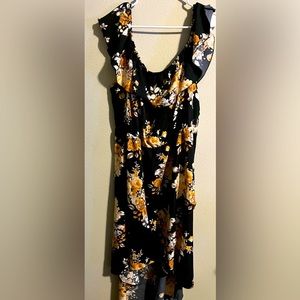 Women’s off the shoulder Shein dress.